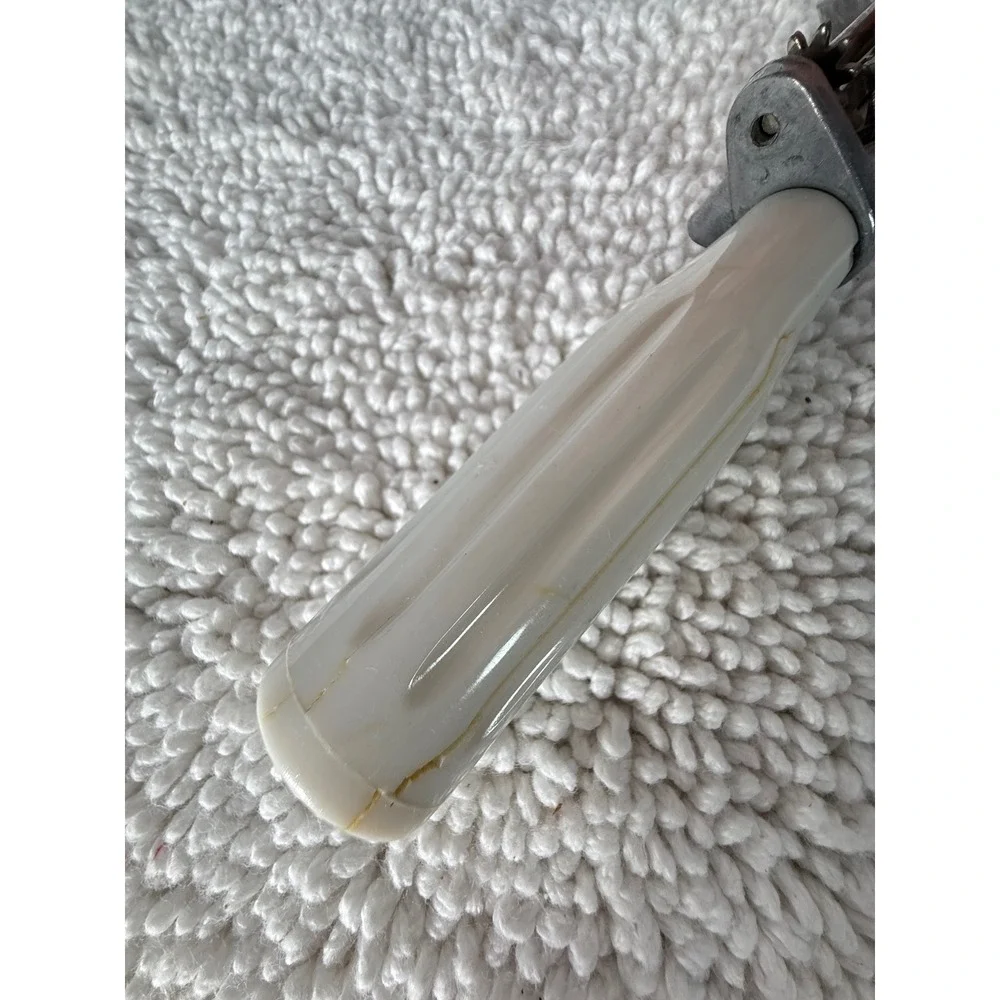 Vintage Ice Cream Scoop White Handle Metal‎ Made in Japan Kitchen Utensil Tool